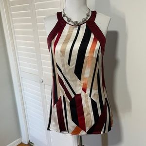 WHITE HOUSE BLACK MARKET SLEEVELESS SILK TOP